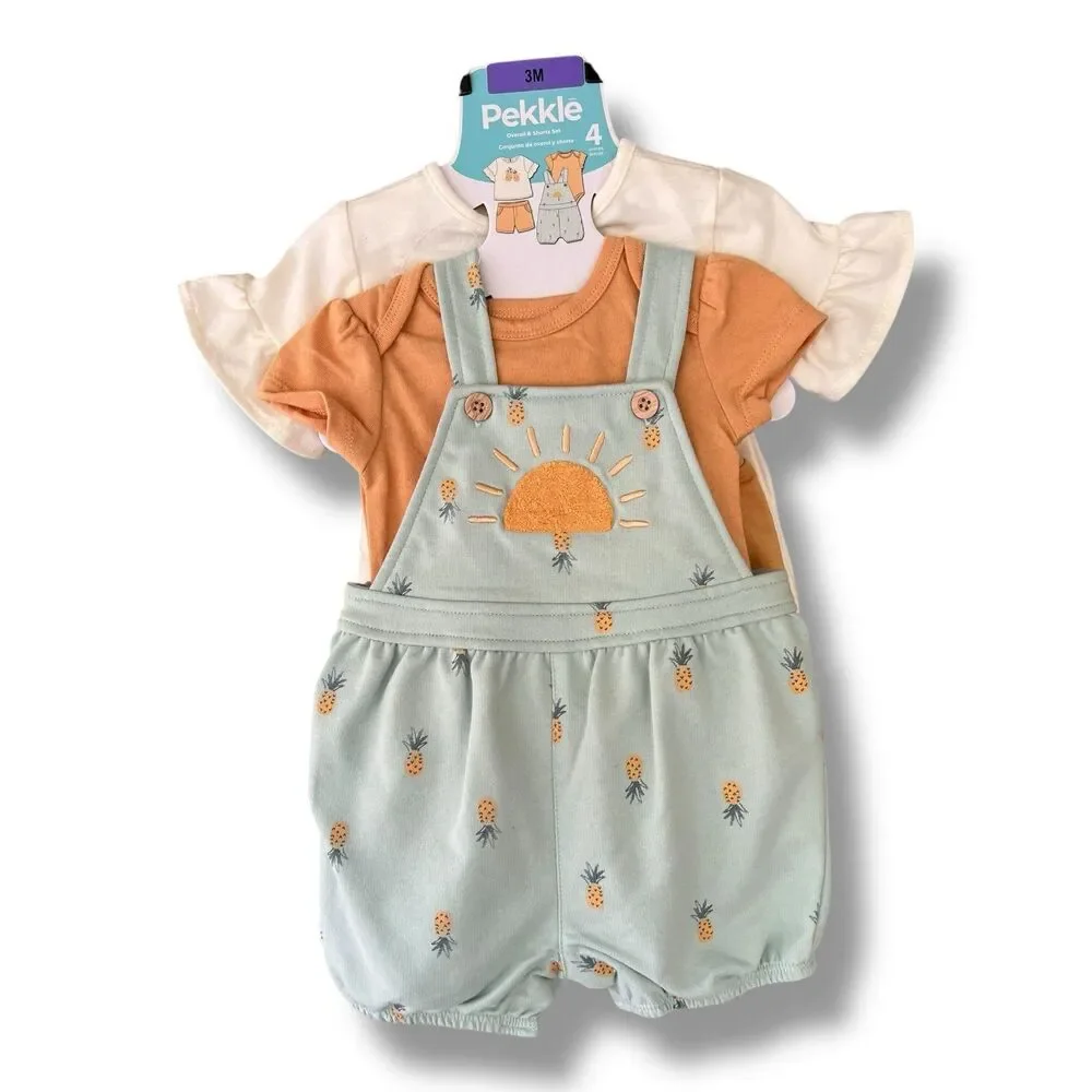Baby Girl 2 Piece Summer Outfit Set Size 3M Cute Matching Clothes Twins